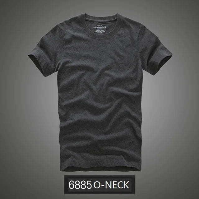 Summer t shirt 2018 new 100% cotton solid t-shirt men short sleeve camiseta