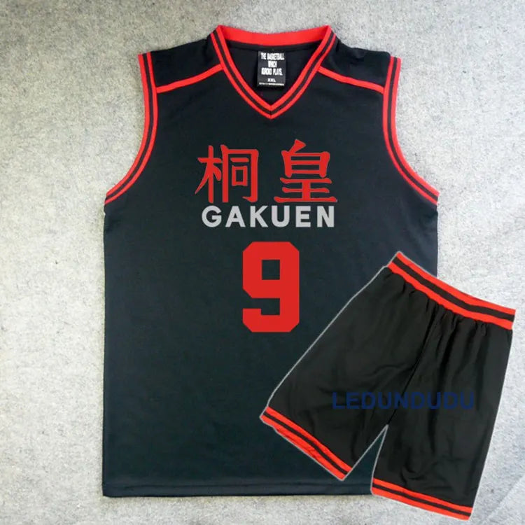 Anime Basuke Cosplay GAKUEN School Uniforms Aomine Daiki Men Basketball Jersey Sportswear T-shirt Shorts Costume 4 5 6