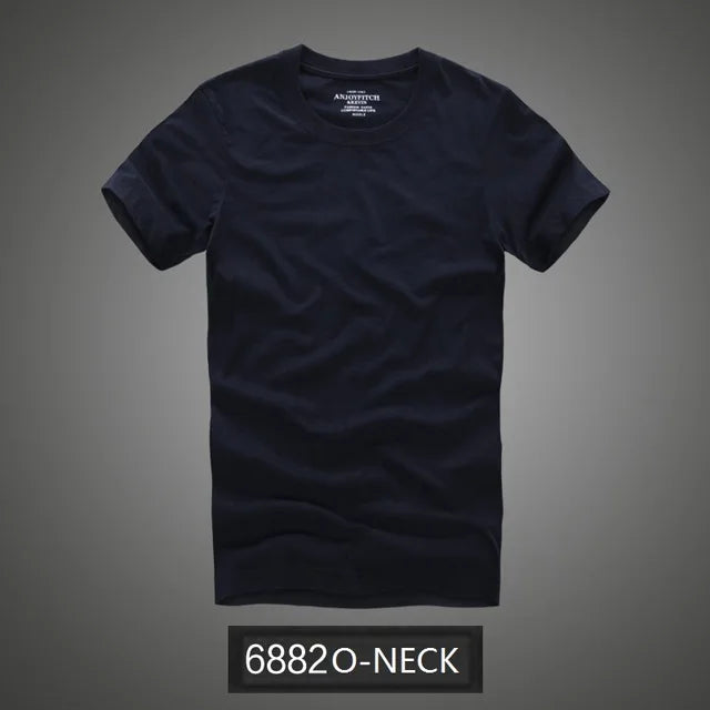 Summer t shirt 2018 new 100% cotton solid t-shirt men short sleeve camiseta
