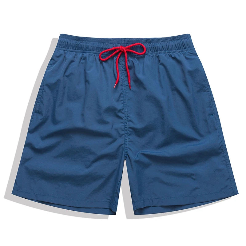 Datifer Brand Summer Men Shorts Fashion Nylon Solid Mesh Liner Traje De Baño Drawstring For Swimsuits Male Surf Sports Shorts