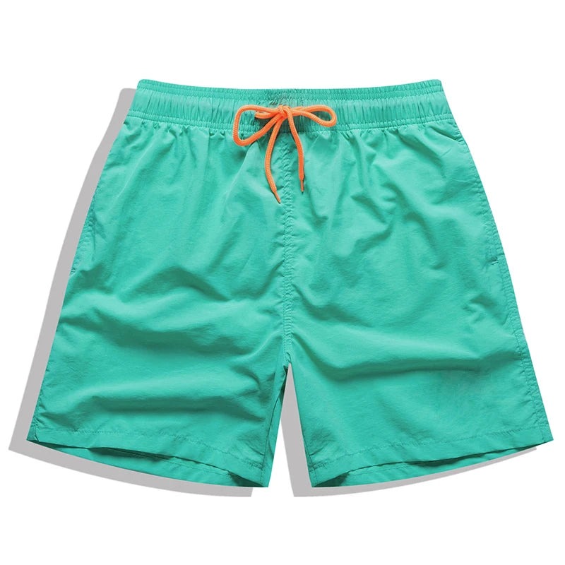 Datifer Brand Summer Men Shorts Fashion Nylon Solid Mesh Liner Traje De Baño Drawstring For Swimsuits Male Surf Sports Shorts