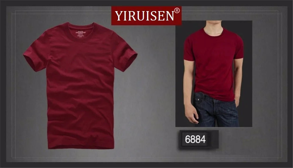 Summer t shirt 2018 new 100% cotton solid t-shirt men short sleeve camiseta