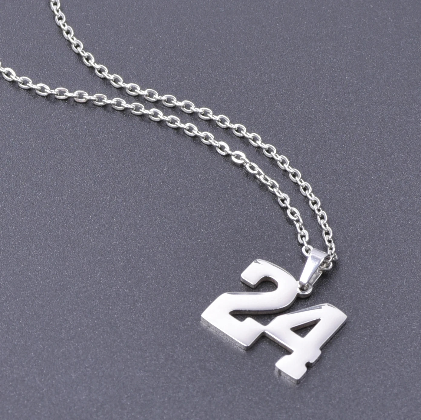 Fashion Ball Necklace Stainless Steel Jewelry Basketball No.24 Charm Pendant Necklaces For Women Men Sports Trinket Choker Gift