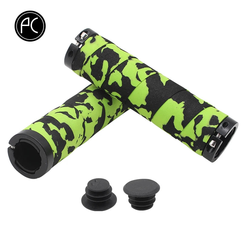 PCycling-Ultralight Bicycle Grips, Camouflage Sponge, Comfortable, Non-slip, Absorption Handle Tape, MTB Road Bike Parts