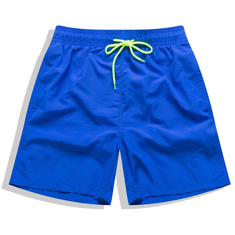 Datifer Brand Summer Men Shorts Fashion Nylon Solid Mesh Liner Traje De Baño Drawstring For Swimsuits Male Surf Sports Shorts