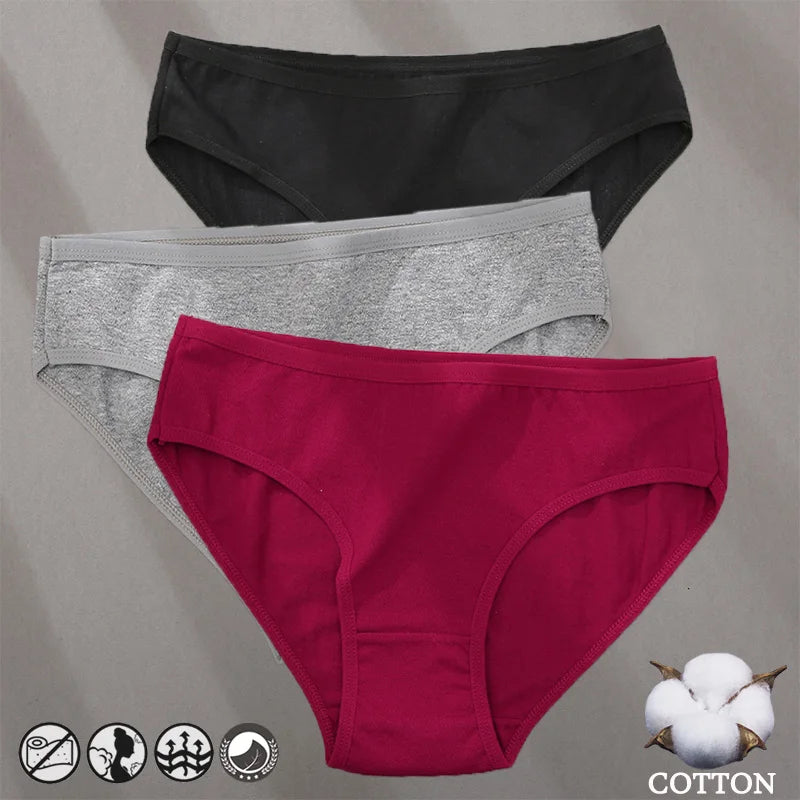 Cotton Panties Jacquard Design Pattern Women Panties Underwear Sexy Female Lingerie Briefs Solid Color Intimate Pantys for Woman