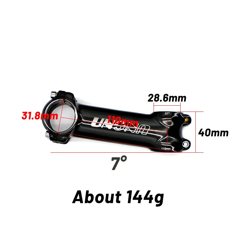 UNO 7 MTB Bike Stem 17 Degree Ultralight Alu 6061 60-130mm Bicycle Stem 35 Degree Kalloy Stem Mountain Bicycle Handlebar Stem