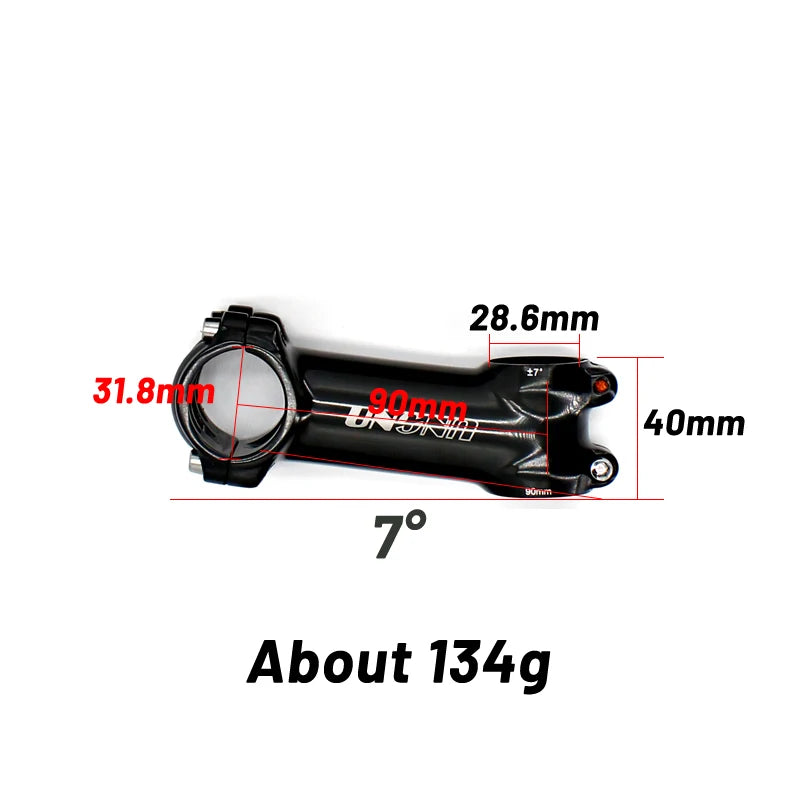 UNO 7 MTB Bike Stem 17 Degree Ultralight Alu 6061 60-130mm Bicycle Stem 35 Degree Kalloy Stem Mountain Bicycle Handlebar Stem