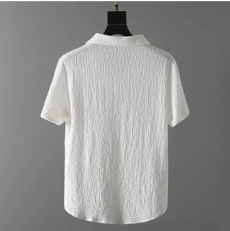 (Shirt + trousers)2026 summer men fashion classic shirt men's business casual fashion shirts men A set of clothes size M-4XL