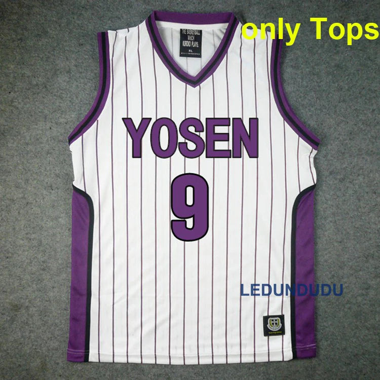 Anime Basket Cosplay Yosen School Uniforms Murasakibara Atsushi Jersey 9 12 Sportswear Men T-shirt Shorts Basketball Costume