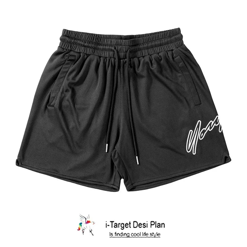 Trend Men's Mesh Beach Swim Casual Shorts Man Quick Dry Loose Basketball Jogger Short Pants Gym Fitness Sport Running Sweatpants
