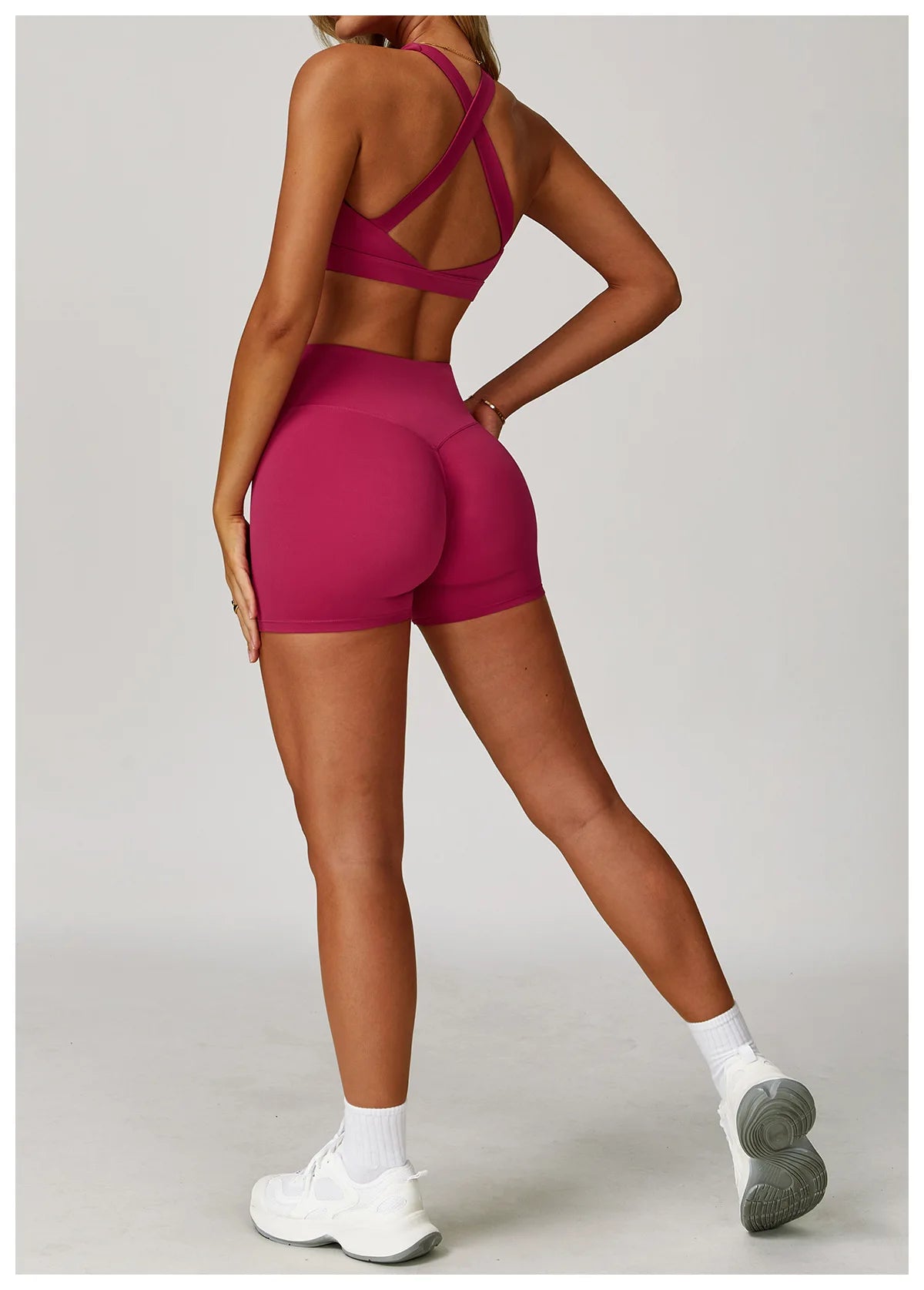 Women's Tracksuit 2PCS Fitness Suit Yoga Sets Sportswear Workout Sports Bra High Waist Leggings Gym Clothing Push Up Sports Suit