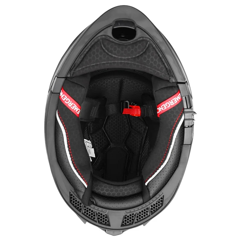 New Flip Up Motorcycle Helmet Dual Lens Sun Visor DOT Certified Bluetooth Compatible Unisex Adult Motorbike Full Face Helmet