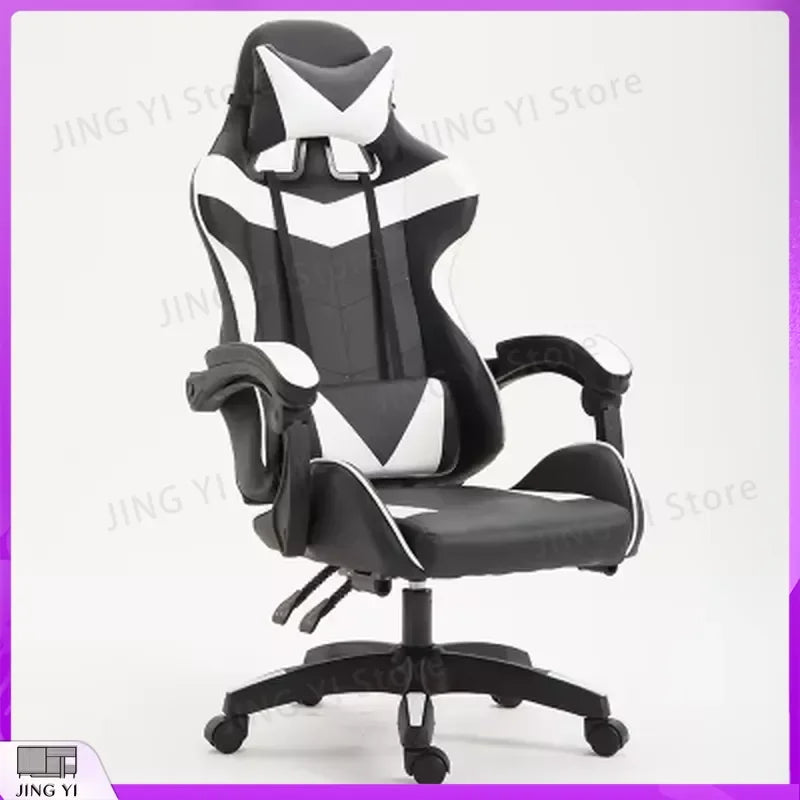 Luxury Adjustable Ergonomic Gaming Chair with Footrest Rotating Computer Chair for Esports PC Gamers Office Work High Back