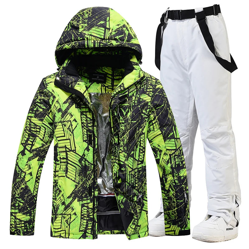 -30, Men and Women Snow Wear, Snowboarding Suit, Skiing Brand Jacket, Ski Jacket and Pant Sets, Snowboarding Clothing, Winter