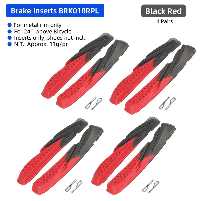 MTB V-brake Pads W/ 70mm Rubber Brake Inserts All Weather Use Metal Rims Wheel Friction Blocks Kits for XT XTR M70R2/S70C/M70CT4