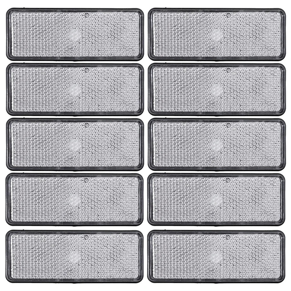 Universal Rectangular Safety Reflectors Warning Plates for Motorcycle Bike E-Scooter Helmet Night Riding Safety Reflector