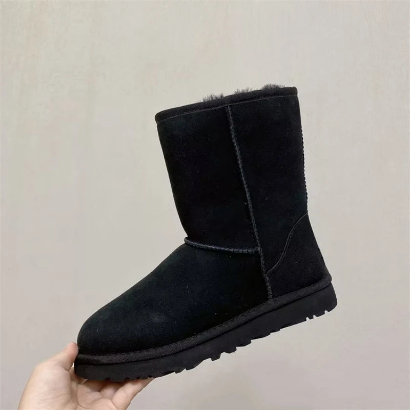 2026 New Design Winter Boots Women Super Mini Real Sheepskin Wool Comfort Warm Natural Fur Shoe Man Classic Snow Boot Size 35-44