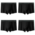 4Pcs Men Underwear Sporty Boxers Plus Size Youth Boxer Shorts Comfortable Breathable Flat Pants Men's Square Panties Briefs Gift
