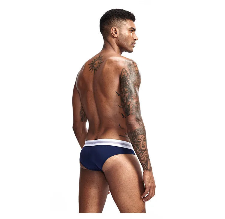 3pcs Men's Pure Cotton Low Waist Elastic Sexy Loose Breathable Youth Pant Headband Underwear Summer Cotton Briefs