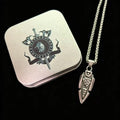 HNSP 316L Stainless Steel Viking Runes Norse Odin Spear Pendant Chain Necklace For Men Jewelry Accessory Gift