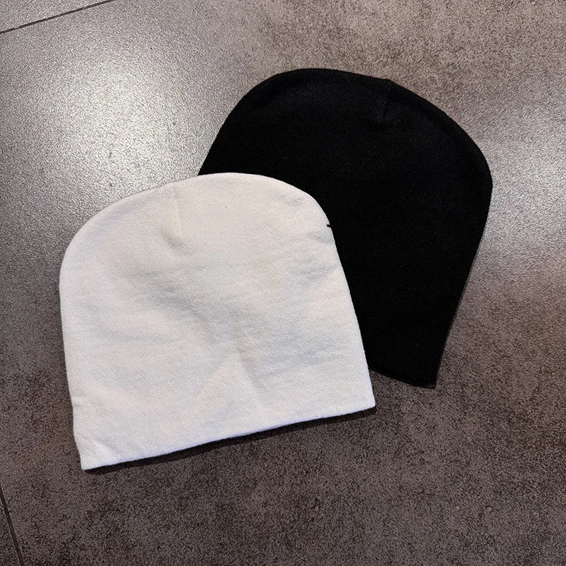 Letter Jacquard Knitted Hat Simple Trendy Men Women Y2k Winter Pop Harajuku Vintage Warm Hip Hop Unisex Fashion
