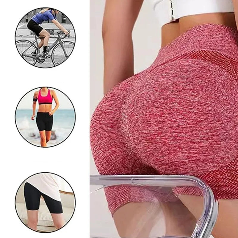 Women High Waist Push Up Shorts for Yoga Cycling Jogging Fitness Sports Gym Workout Activewear Leggings Athletic Clothing