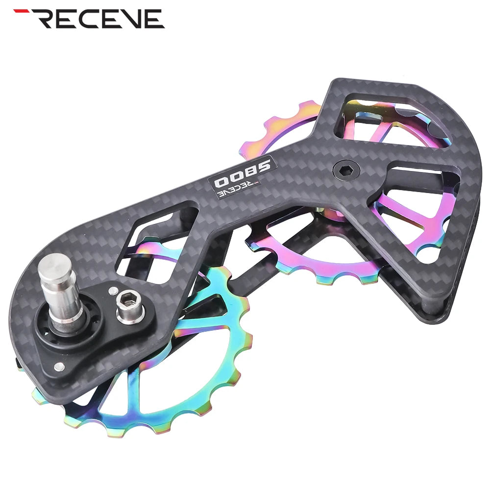 RECEVE Bicycle Derailleur Groupset Road Bike Rear Derailleur Pulley Ceramic Jockey Wheel Carbon Cycling R5800 R6800 R7000 R8000
