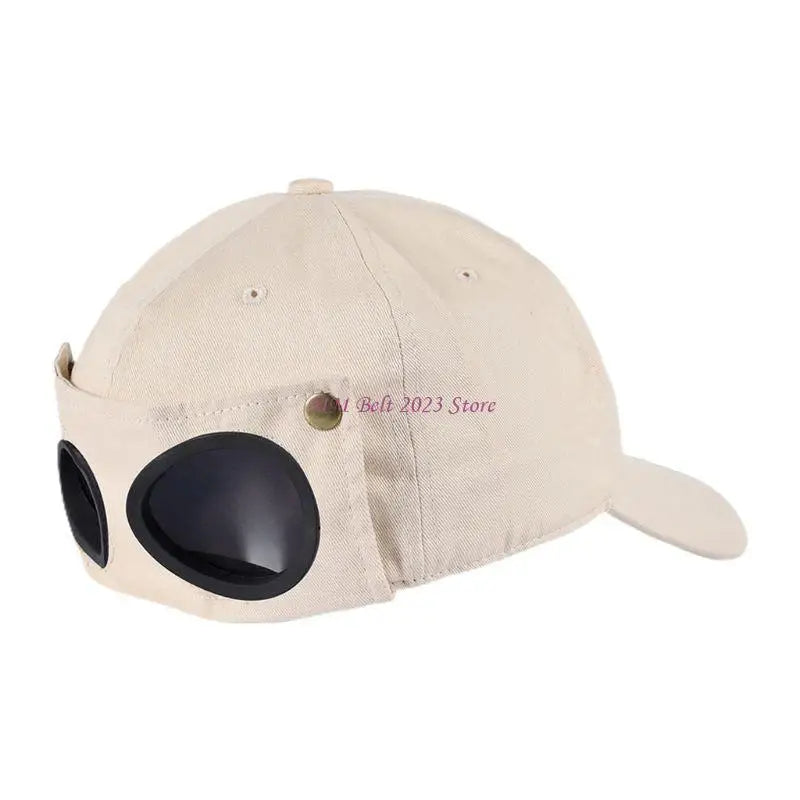 49ME Baseball Hat Baseball Hat with Goggles Sunglasses Hip Hop Hats Dad Hat