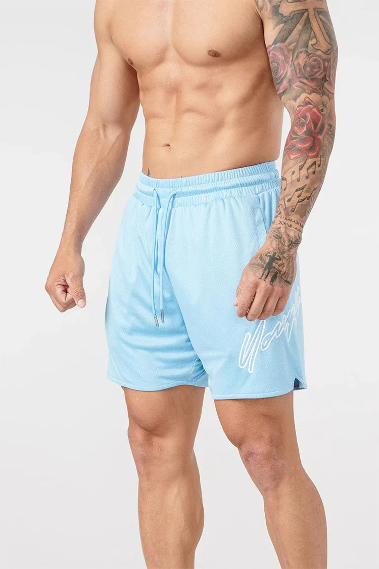 Trend Men's Mesh Beach Swim Casual Shorts Man Quick Dry Loose Basketball Jogger Short Pants Gym Fitness Sport Running Sweatpants