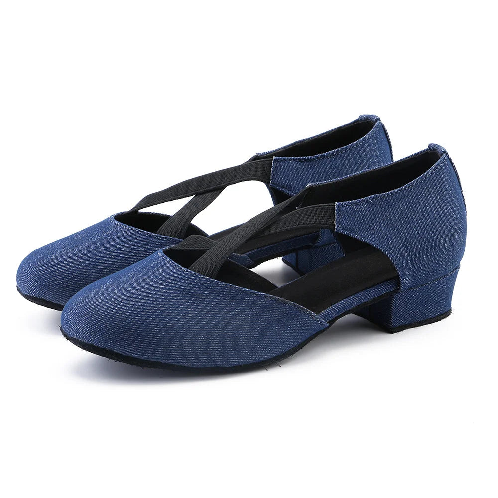 LOOGTSHON Latin water platform dancing shoes woman fashion shoes  Heels 3.5CM Jazz Shoes heels for girls  ladies evening dress