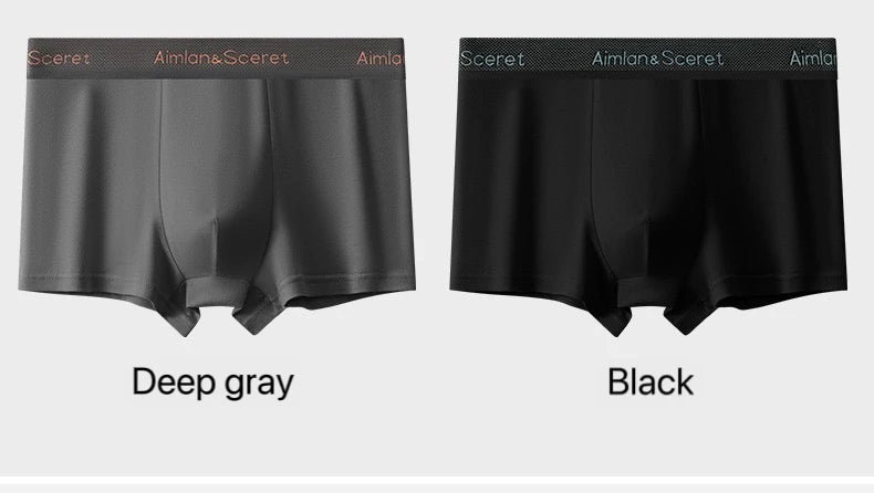4Pcs Men Underwear Sporty Boxers Plus Size Youth Boxer Shorts Comfortable Breathable Flat Pants Men's Square Panties Briefs Gift