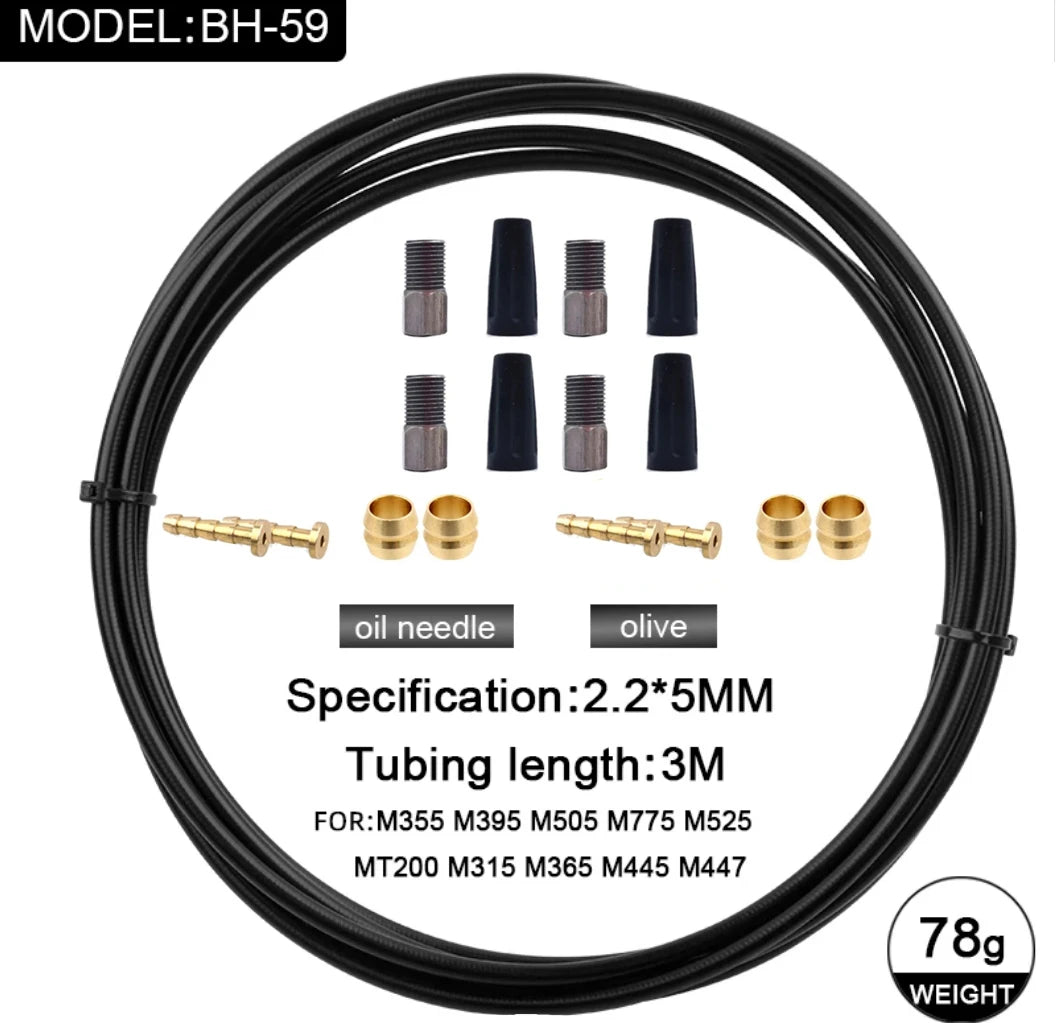 Hydraulic Disc Brake Cable 3M BH59 BH90 Bicycle Brake Hose Olive Set for Shimano DEORE XT SLX XTR Series Brakes MT200 M395 M375