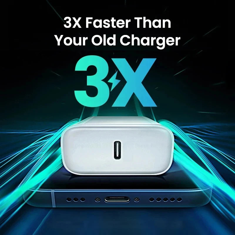 PD 30W Fast Charger For Apple iPhone 17 11 12 13 14 15 16 Pro Max Plus Charging Cable For iPhone 17Air Charger Phone Accessories
