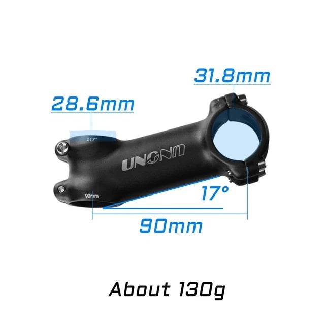 UNO MTB Bike Stem -7 17 35 Degree Ultralight Aluminum Alloy 31.8mm 60 70 80 90 100 110 120 130mm Road Bicycle Stem King Alloy