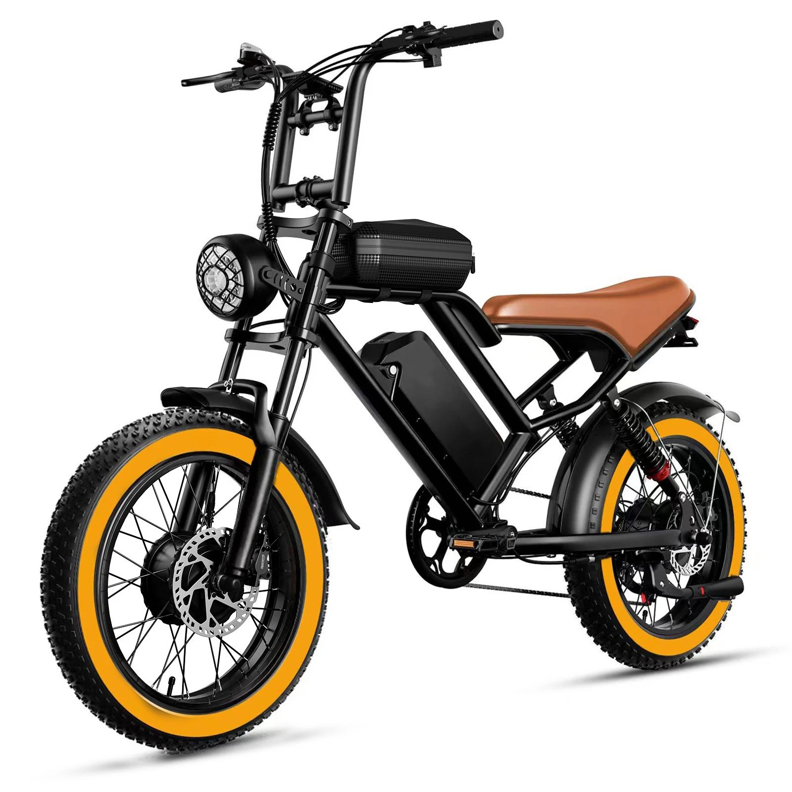 HiQiS S8 electric bike power motor 25KMH 48V 25AH dual suspension 20inch fat tires long range 50KM e-bike for adults