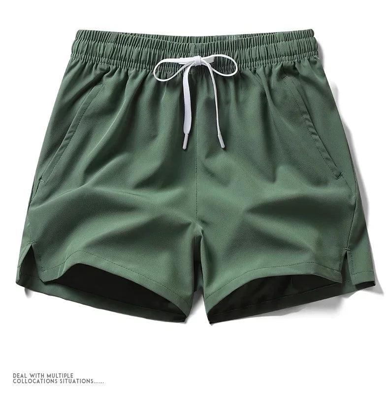 Gym Shorts Mens Sports Sweatpants Pockets Gym Casual Shorts Basic Lightweight Pants Running Jogging Beach Shorts Men Swimwear