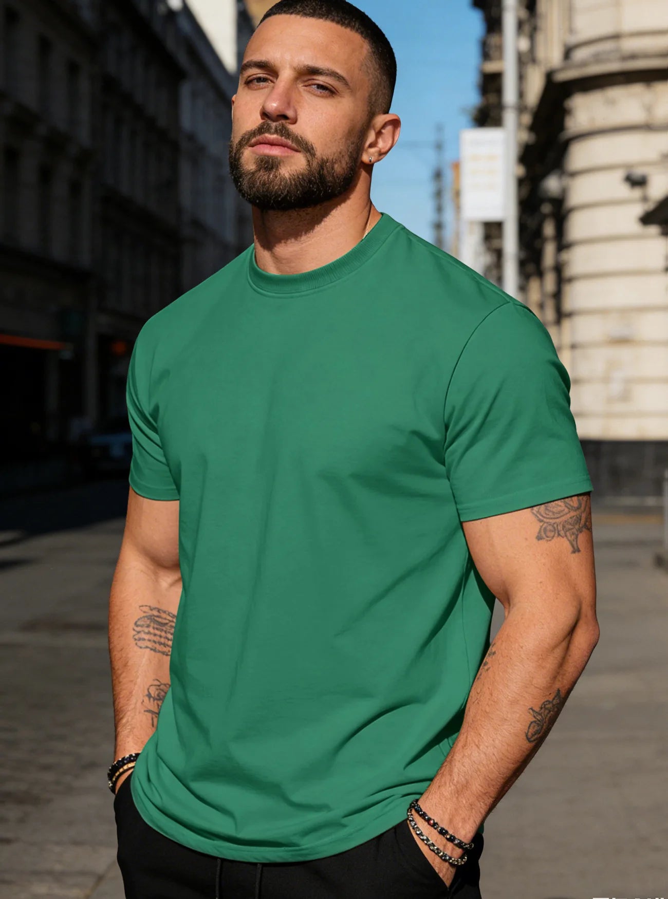 Summer Casual Comfortable Men's T Shirt Fashion Round Neck Short Sleeve Tops Simple Solid Color Oversized T-shirt Daily Clothing