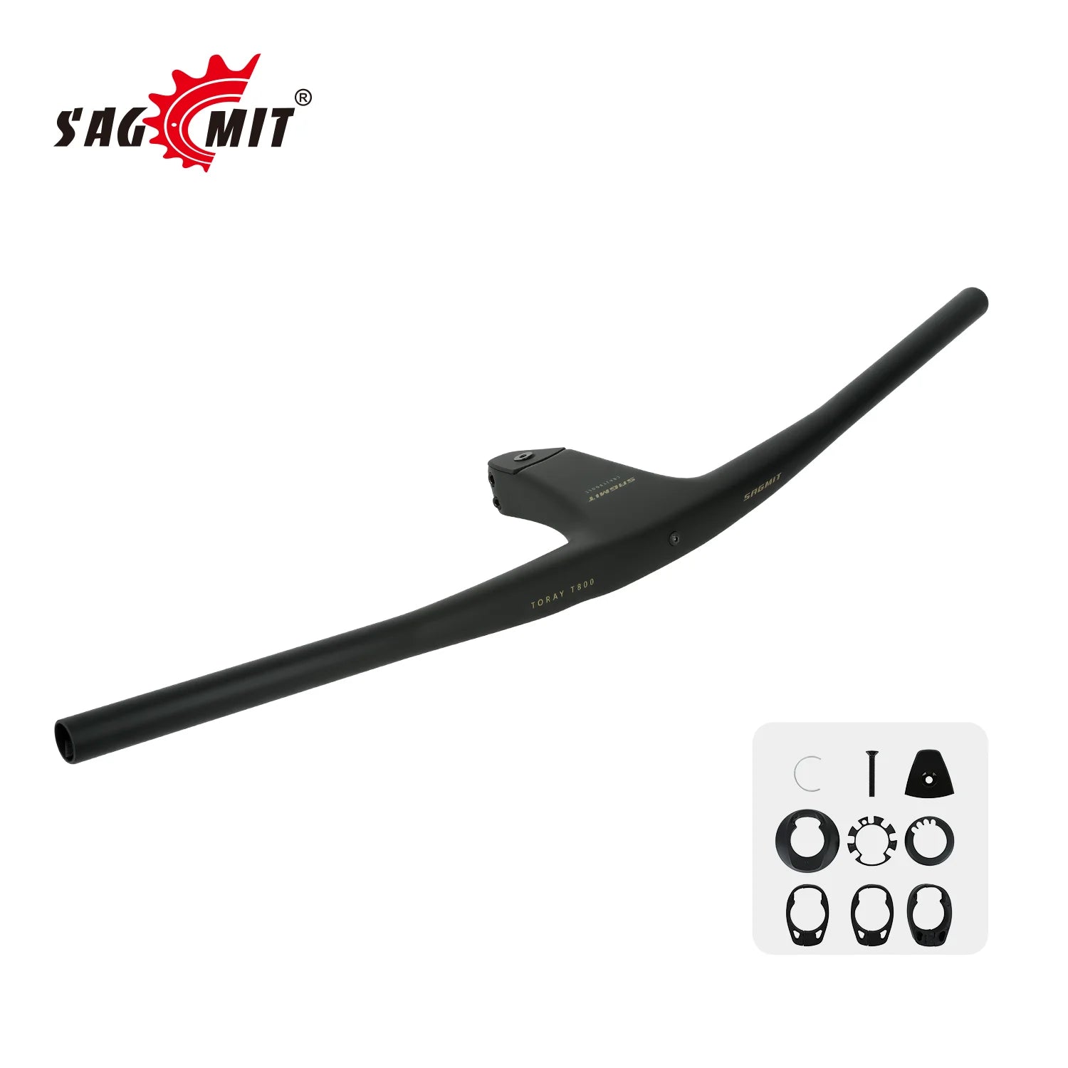 SAGMIT T800 Carbon MTB Bicycle Handle Ultralight 740MM Length 31.8mm Mountain Bike Handlebar Bike Accessories