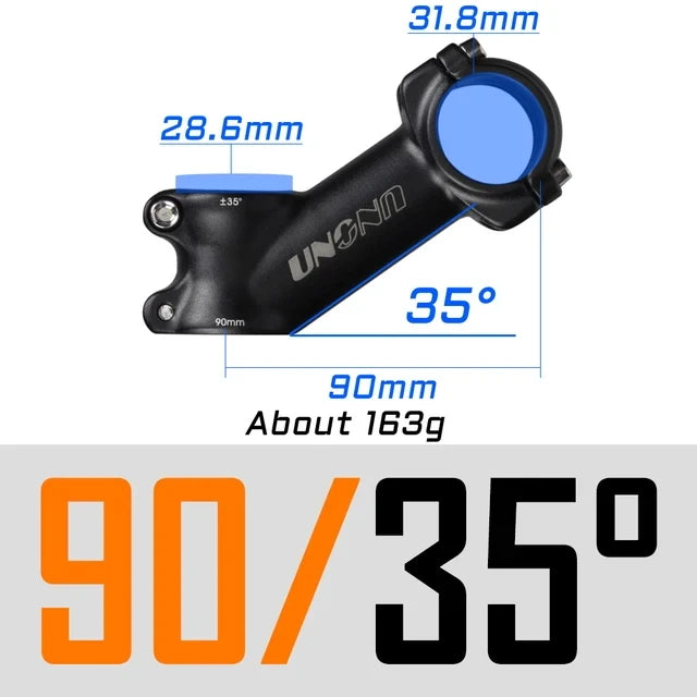 UNO MTB Bike Stem -7 17 35 Degree Ultralight Aluminum Alloy 31.8mm 60 70 80 90 100 110 120 130mm Road Bicycle Stem King Alloy