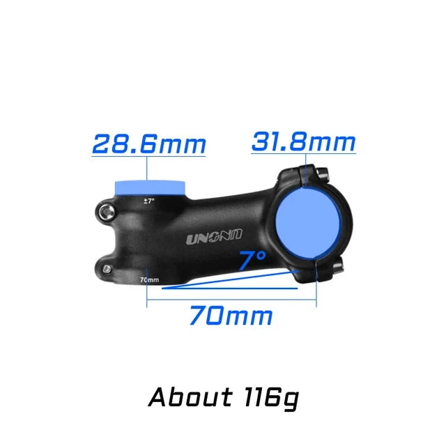 UNO MTB Bike Stem -7 17 35 Degree Ultralight Aluminum Alloy 31.8mm 60 70 80 90 100 110 120 130mm Road Bicycle Stem King Alloy