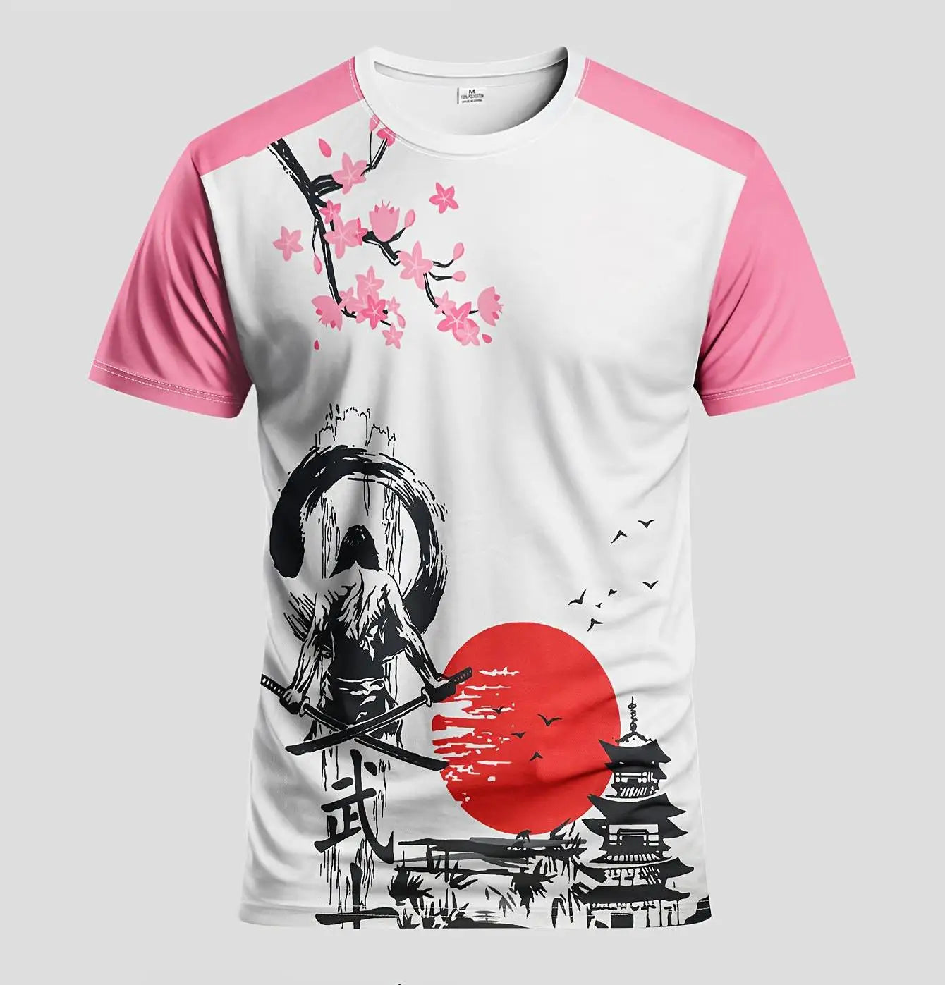 The Japanese Samurai Style Men's Soccer Jersey & Crew Neck Comfortable Sports Top, Suitable For Soccer Match, Training,  Gift