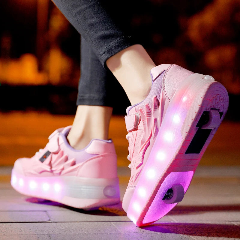 Classic style Roller Skates Sneakers For Children Sports Shoes For Boys Retractable Skates With Removable Sheels