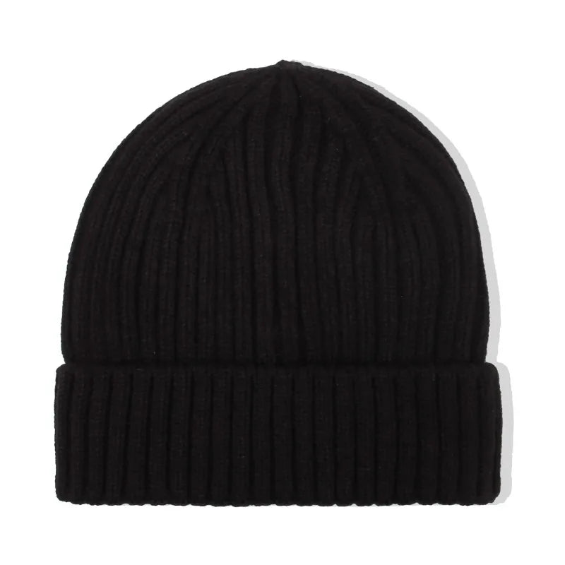 Winter Satin Lined Beanie Hats Women Men Unisex Thick Chunky Cap Striped Warm Soft High Quality casual Knitted Beanie Hat