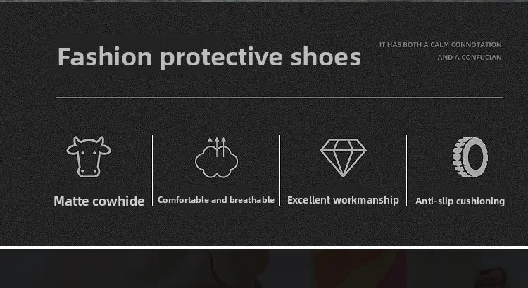 high-top Work Boots For Men Anti-smash Anti-puncture Work Shoes with Steel Toe leather safety shoes men for work waterproof shoe