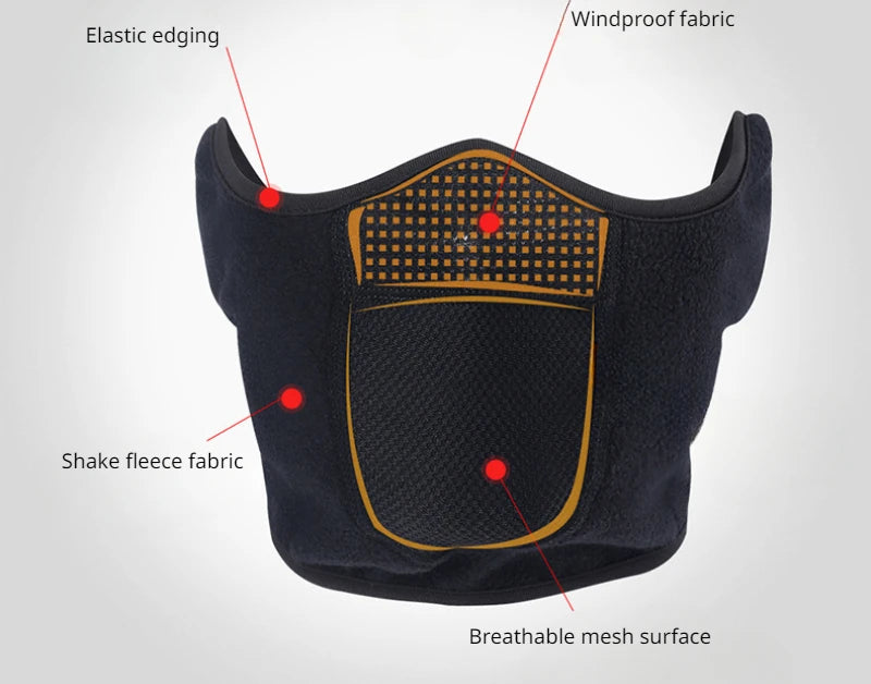 Winter Fleece motorcycle Face Mask Keep warm motocross Windproof face shield Hat Neck Warmer Helmet Balaclava Skiing Face Mask