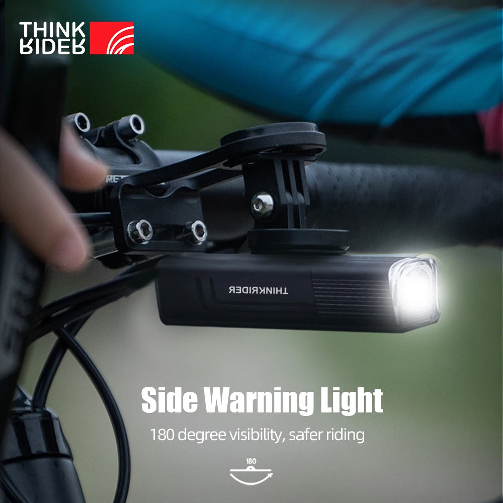 ThinkRider Bike Headlight flahlight bicycle Front lamp light Flashlight 400 600 800Lumen LED USB rechargable