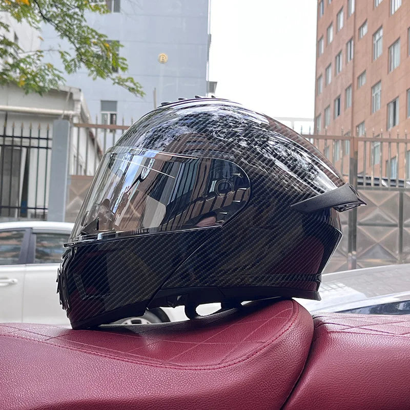 Orz-958 Motorcycle Helmet, Men's and Women's Open Face Helmet, Summer Dual Mirror Large Tail, Semi Fully Covered All Season