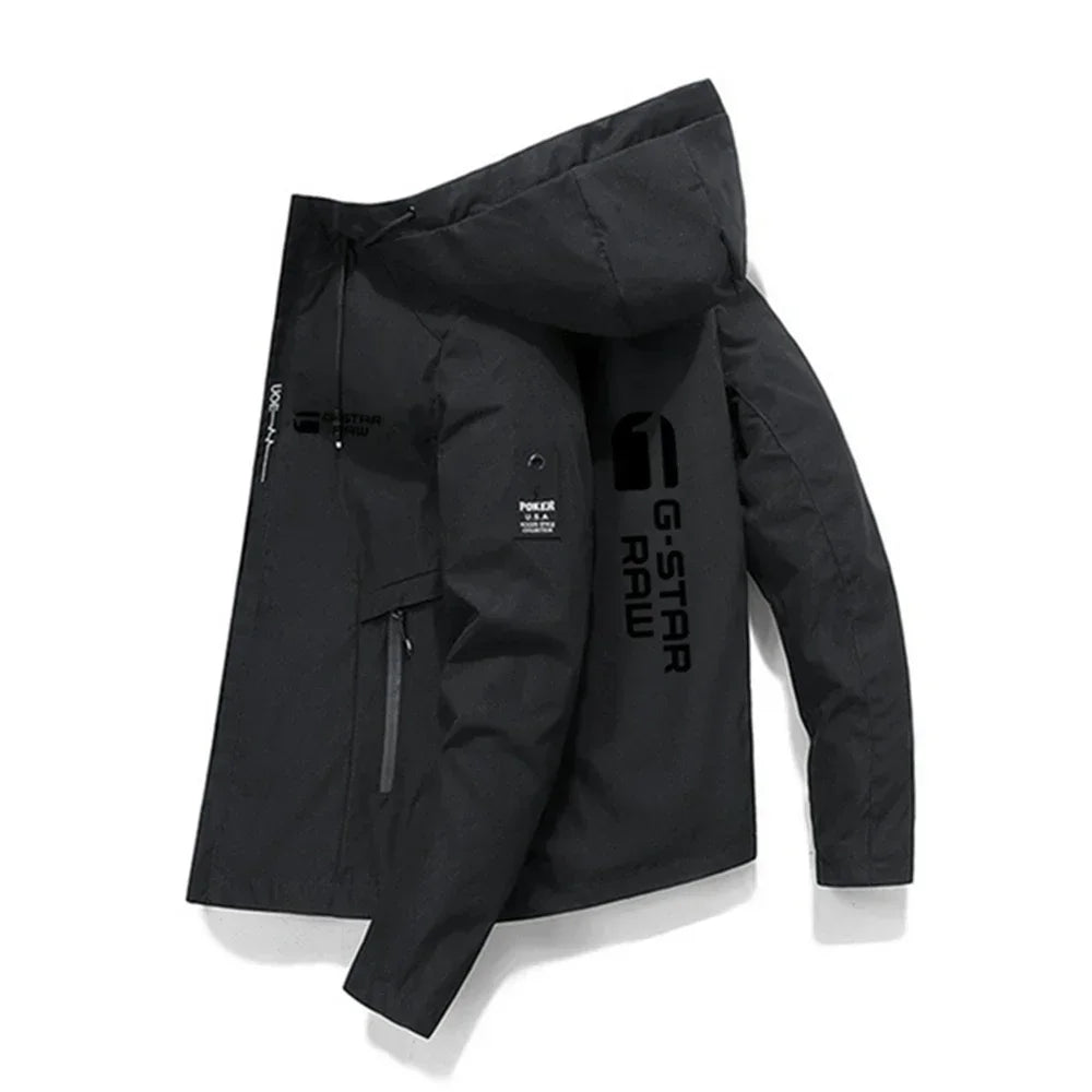 New men's printed outdoor sports jackets for the autumn and winter of 2026. Men's windproof fashionable casual jackets. Men's ja