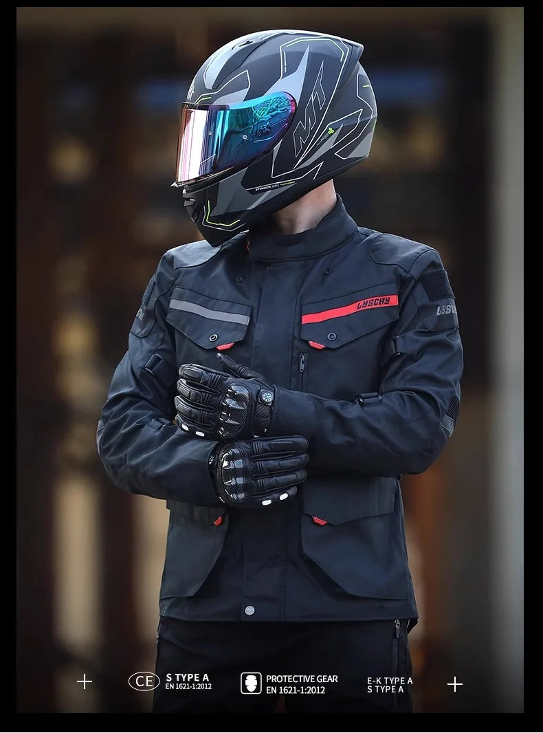 LYSCHY Motocross Jacket Pants Winter Warm Waterproof Motorcycle Riding Jacket Men Women Outdoor Off-Road Motorbike Rally Jacket